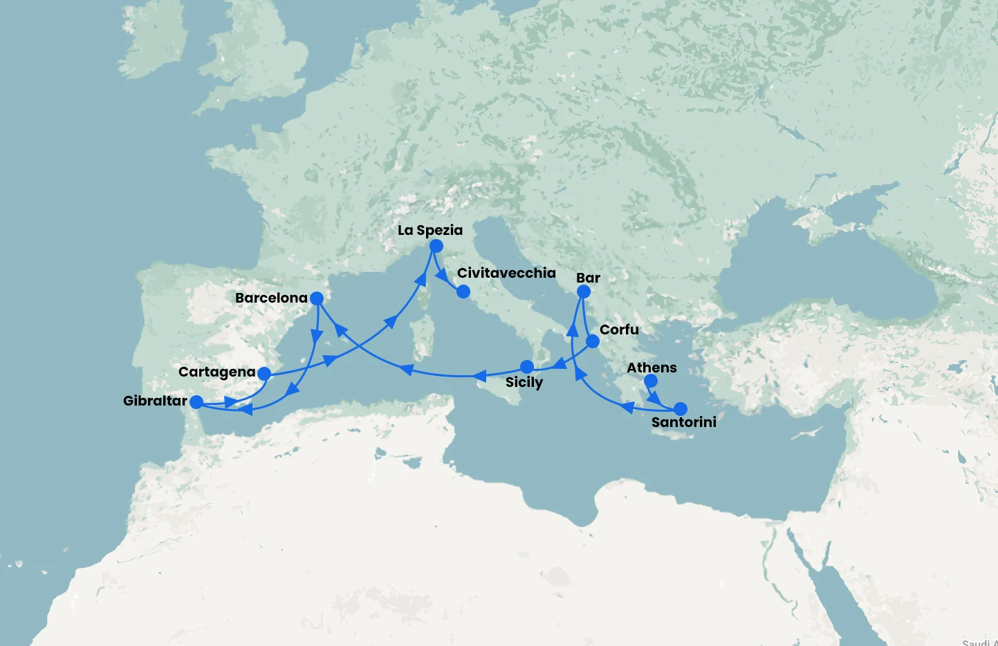 Athens stay and Mediterranean Cruise with Sun Princess for 16 Nights